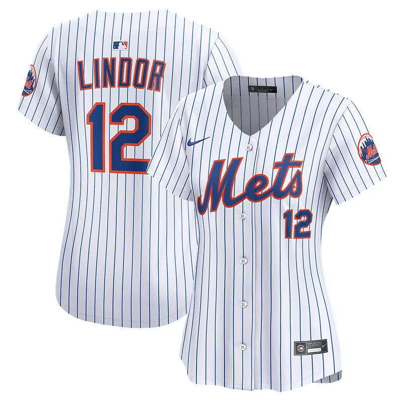 Women's Nike Francisco Lindor White New York Mets Home Limited Jersey