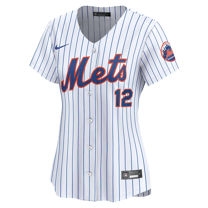 Women's Nike Francisco Lindor White New York Mets Home Limited Jersey