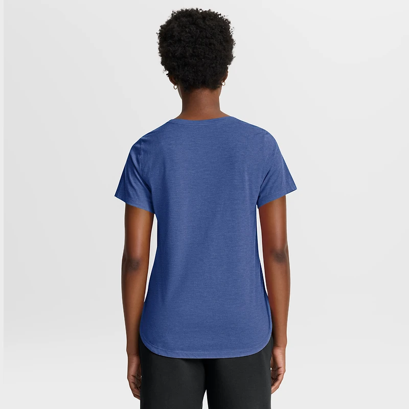 Women's Nike Heather Royal New York Mets Arched Tri-Blend T-Shirt