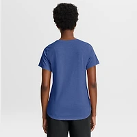 Women's Nike Heather Royal New York Mets Arched Tri-Blend T-Shirt