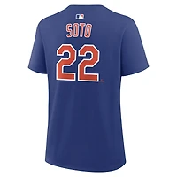 Women's Nike Juan Soto Royal New York Mets Name & Number T-Shirt