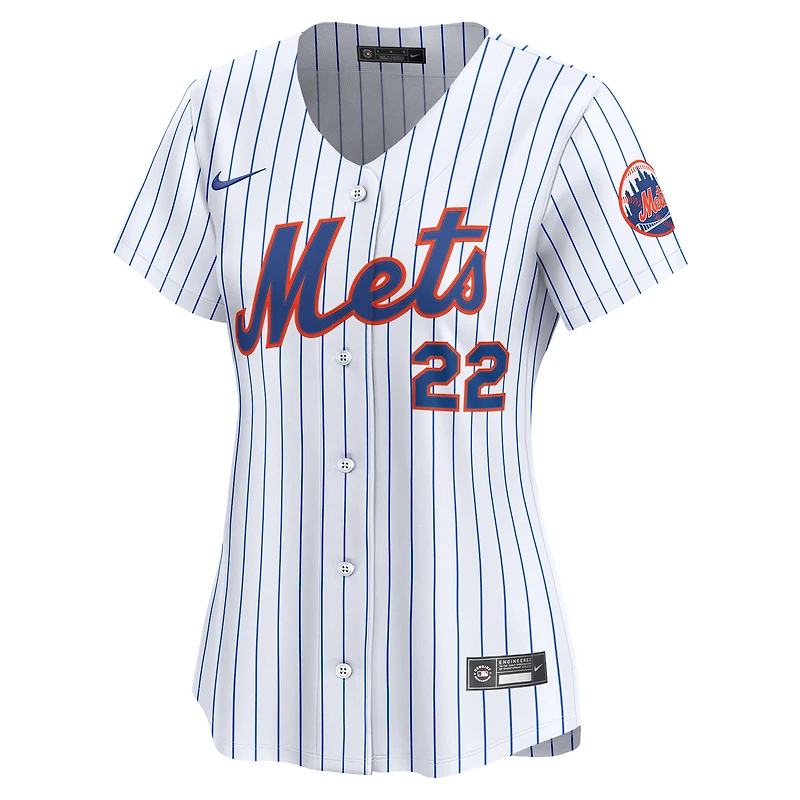 Maillot de joueur Nike Juan Soto blanc New York Mets à domicile en édition limitée pour femme