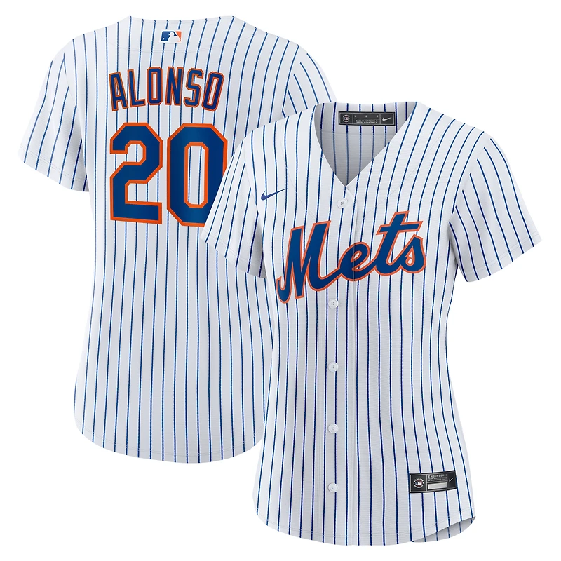 Maillot de joueur réplique à domicile Nike Pete Alonso pour femme des New York Mets blanc