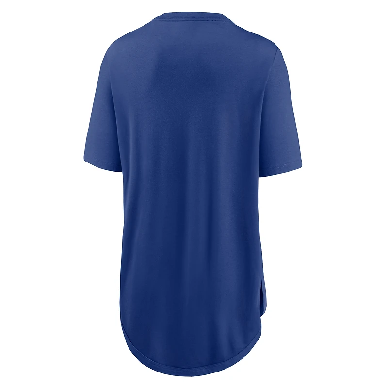 Women's Nike Royal New York Mets Authentic Collection Baseball Fashion Tri-Blend T-Shirt