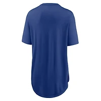 Women's Nike Royal New York Mets Authentic Collection Baseball Fashion Tri-Blend T-Shirt