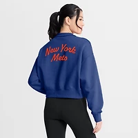 Women's Nike Royal New York Mets Primetime Phoenix Fleece Half-Zip Sweatshirt