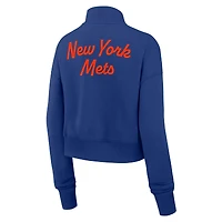 Sweat-shirt à demi-zip en polaire Nike Royal New York Mets Primetime Phoenix pour femme