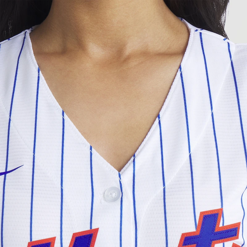 Maillot Nike New York Mets Domicile Limité Blanc pour Femme