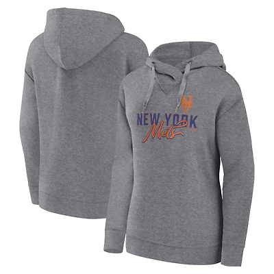 Sweat à capuche taille plus Profile Heather Grey Mets de New York pour femme