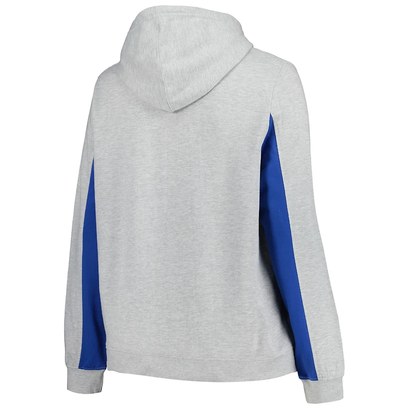 Profil pour femme Gris chiné New York Mets Pull à capuche en jersey grande taille