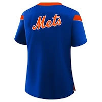 Women's Profile Royal New York Mets Plus Lace-Up T-Shirt