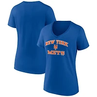 T-shirt col V Heart & Soul des Royal New York Mets pour femme