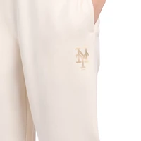 Women's Starter  Cream New York Mets Pastel High Waisted Fleece Pants