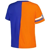 Women's Starter  Royal/Orange New York Mets Power Move T-Shirt
