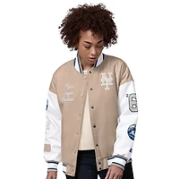 Women's Starter  Sand New York Mets Free Ball Varsity Jacket