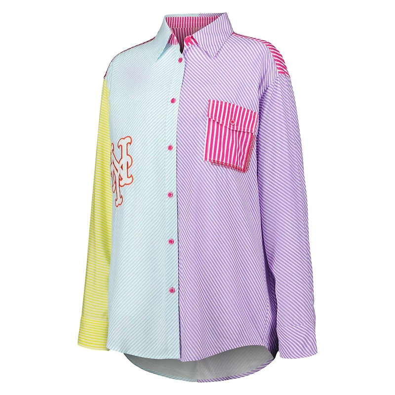 V140284 METS NO COLOR WOMEN'S BUTTON DOWN SHRLADL-S