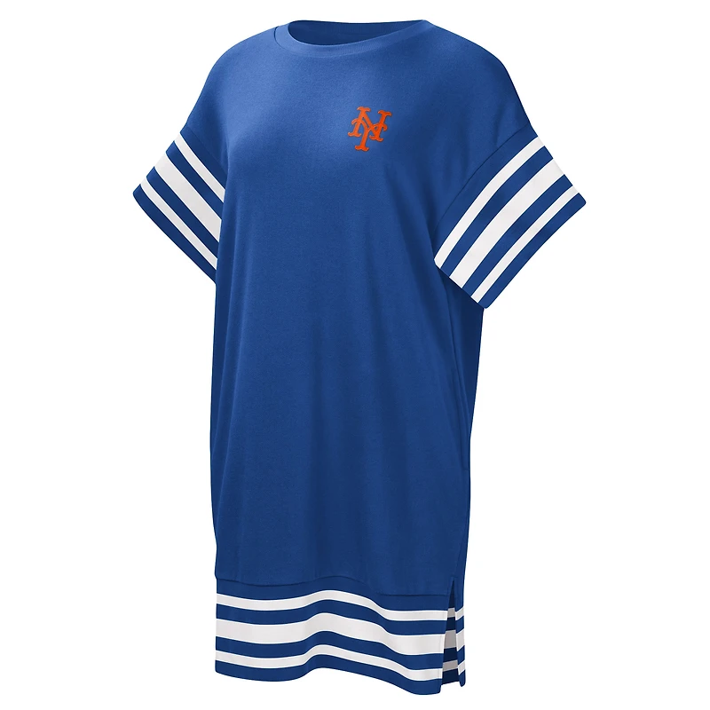 Women's Touch  Royal New York Mets Cascade T-Shirt Dress