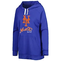 Chandail à capuchon raglan d'avant-match Touch Royal New York Mets pour femme