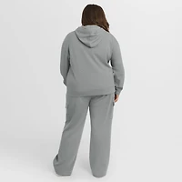 Ensemble sweat à capuche manches longues et pantalon de détente en maille gaufrée, grande taille, WEAR by Erin Andrews Gray New York Mets, pour femme