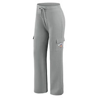 Women's WEAR by Erin Andrews Gray New York Mets Plus Waffle-Knit Long-Sleeve Hoodie & Lounge Pant Set