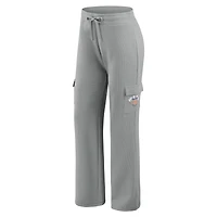 Women's WEAR by Erin Andrews Gray New York Mets Waffle-Knit Long-Sleeve Hoodie & Lounge Pant Set