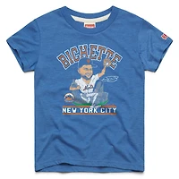 Youth Homage Bo Bichette Navy New York Mets Caricature Tri-Blend T-Shirt