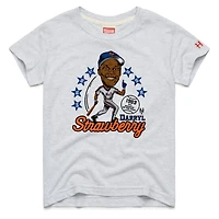 Youth Homage Darryl Strawberry Ash New York Mets Cooperstown Collection Caricature Tri-Blend T-Shirt