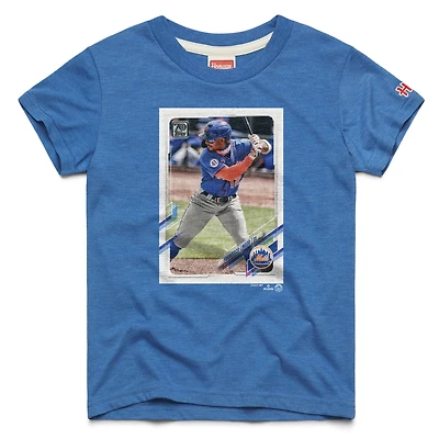 T-shirt tri-blend hommage jeunesse Francisco Lindor Royal New York Mets Topps