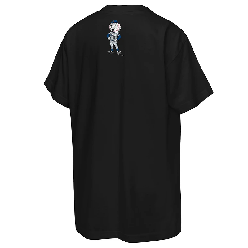 Youth Mitchell & Ness  Black New York Mets Big Face Mascot T-Shirt