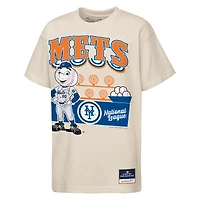 Youth Mitchell & Ness  Cream New York Mets Step Back Up Mascot T-Shirt
