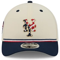 Casquette ajustable New Era crème/marine New York Mets USA 250 9FORTY M-Crown pour jeunes