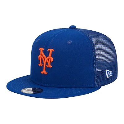 Casquette trucker snapback New Era Royal New York Mets 9FIFTY pour jeunes
