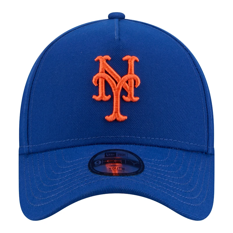 Youth New Era Royal New York Mets 9FORTY A-Frame Adjustable Hat