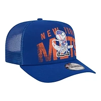 Casquette snapback New Era Royal New York Mets Logo Fade A-Frame 9FIFTY pour jeunes