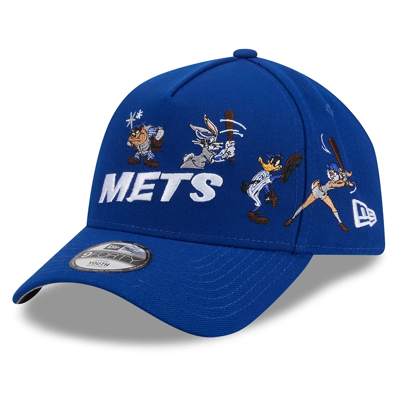 Youth New Era Royal New York Mets Looney Tunes A-Frame 9FORTY Adjustable Hat