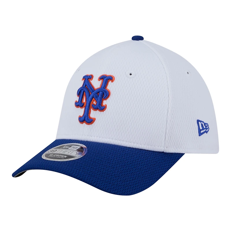 Youth New Era White/Royal New York Mets Baseball 39THIRTY M-Crown Flex Hat