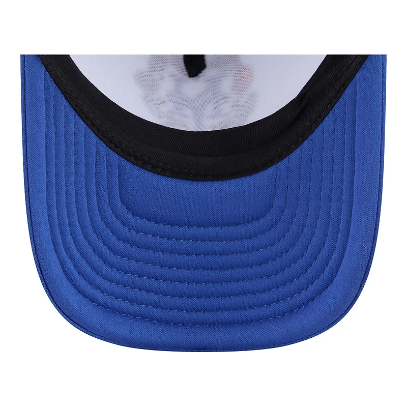 Casquette trucker ajustable New Era blanche/bleu roi New York Mets Food A-Frame 9FORTY pour jeunes