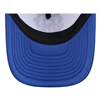 Casquette trucker ajustable New Era blanche/bleu roi New York Mets Food A-Frame 9FORTY pour jeunes