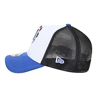Youth New Era White/Royal New York Mets Food A-Frame 9FORTY Trucker Adjustable Hat