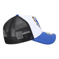 Youth New Era White/Royal New York Mets Food A-Frame 9FORTY Trucker Adjustable Hat
