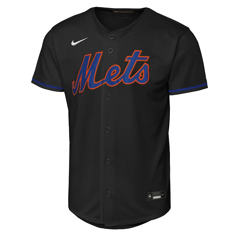 Youth Nike Francisco Lindor Black New York Mets Alternate Replica Jersey