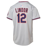 Maillot Nike Francisco Lindor gris New York Mets Road Limited pour jeune