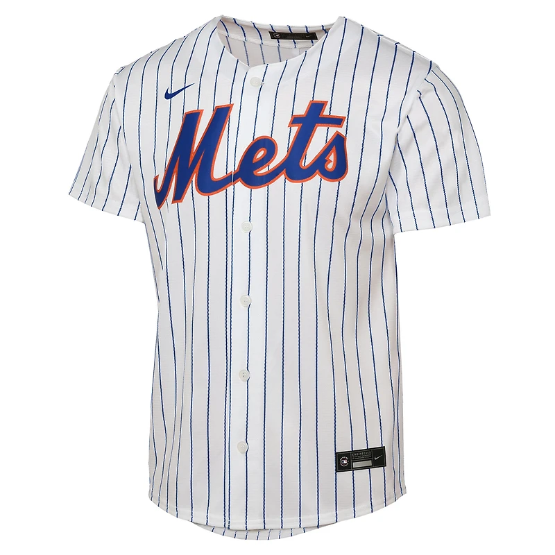 Youth Nike Francisco Lindor White New York Mets Home Replica Player Jersey