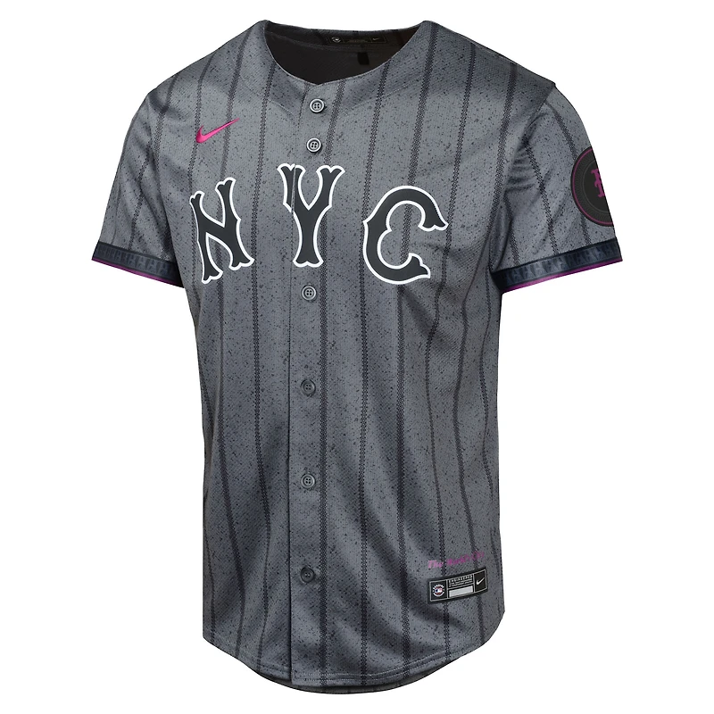 Youth Nike Juan Soto Gray New York Mets City Connect Limited Jersey