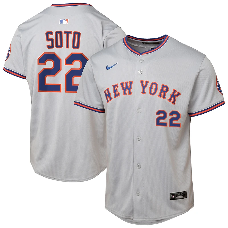 Youth Nike Juan Soto Gray New York Mets Limited Player Jersey