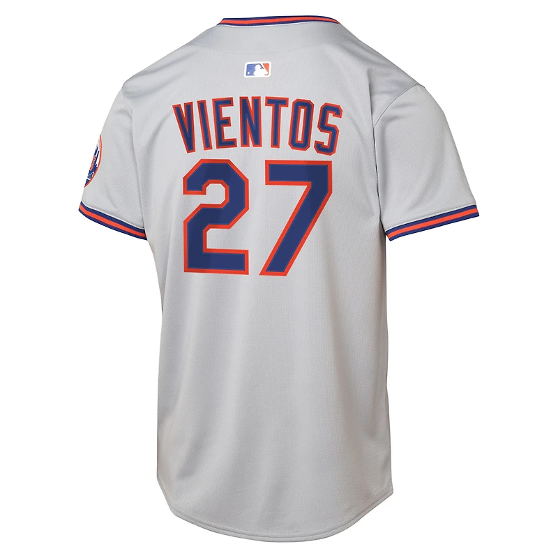 Maillot Nike Mark Vientos gris pour jeunes des New York Mets Road Limited