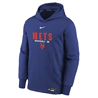 Sweat à capuche Nike Therma-FIT Authentic Collection Royal New York Mets pour enfant