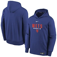Youth Nike Royal New York Mets Authentic Collection Therma-FIT Hoodie