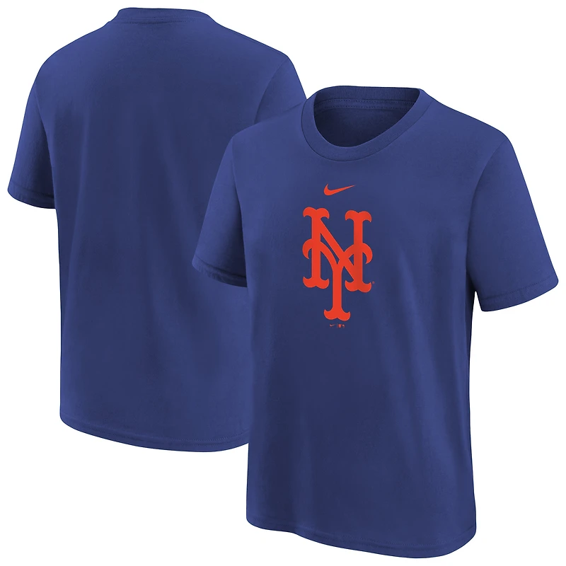 T-shirt Nike Royal New York Mets pour enfant avec grand logo