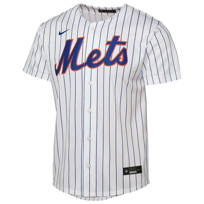 Youth Nike  White New York Mets Home Replica Jersey